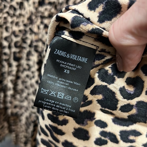Zadig & Voltaire NWOT Rooka Leopard Print Mini Dress Size XS - Picture 9 of 14